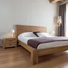 Noční stolek z masivního teakového dřeva se 2 zásuvkami - Vovinam Viadurini