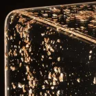 Svítící noční stolek z akrylového křišťálu a zlata, stříbra nebo mědi - Gnassi Viadurini