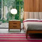 Současná noční stolek 2 zásuvky starožitný dub, P L 60 x 42 cm, Margo Viadurini