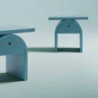 Moderní designový noční stolek z barevného dřeva do ložnice - Arcom Viadurini