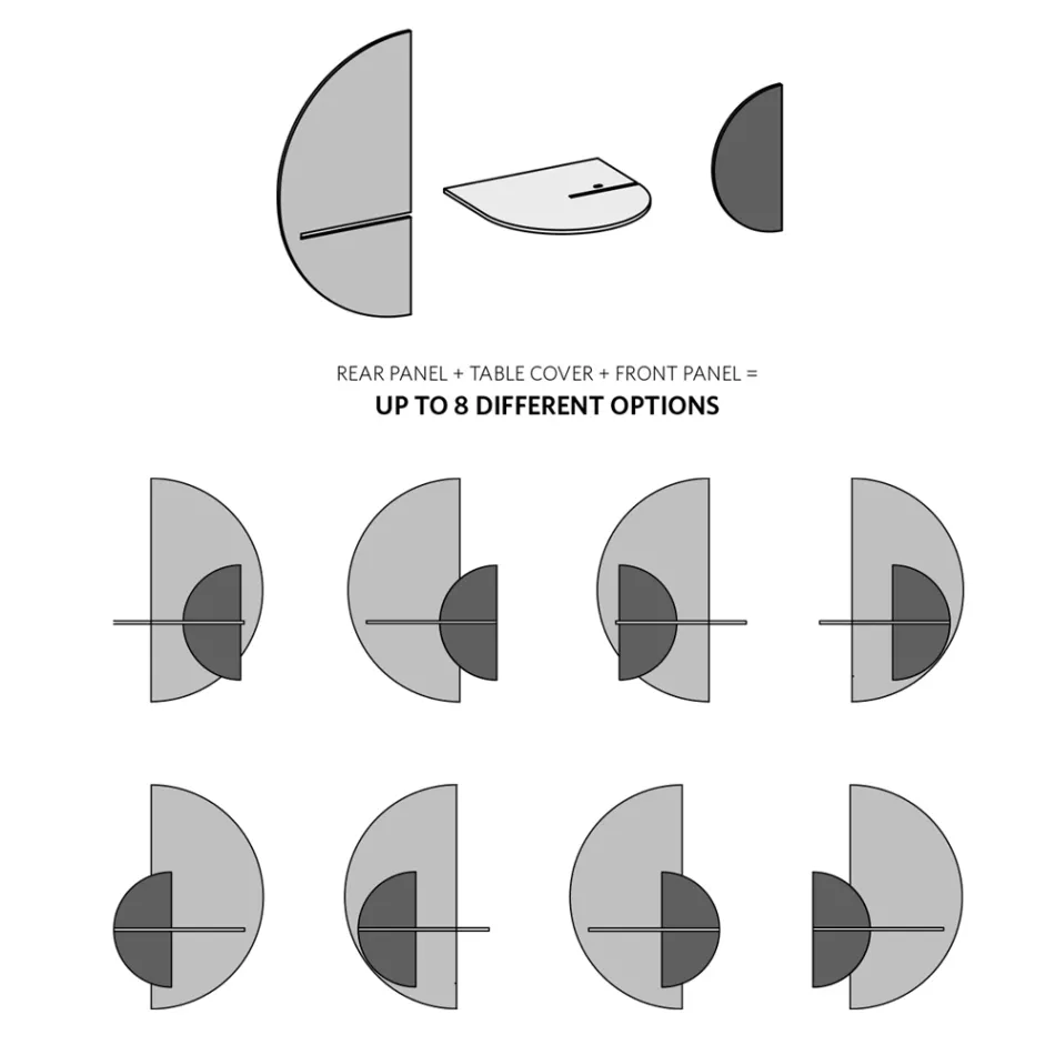 Moderní modulární noční stolek v překližce Elegantní a všestranný design - Ramia Viadurini