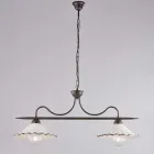 Světelný designový doplněk ze skla a kovu vyrobený v Itálii s elegantním vzhledem - Mira Viadurini