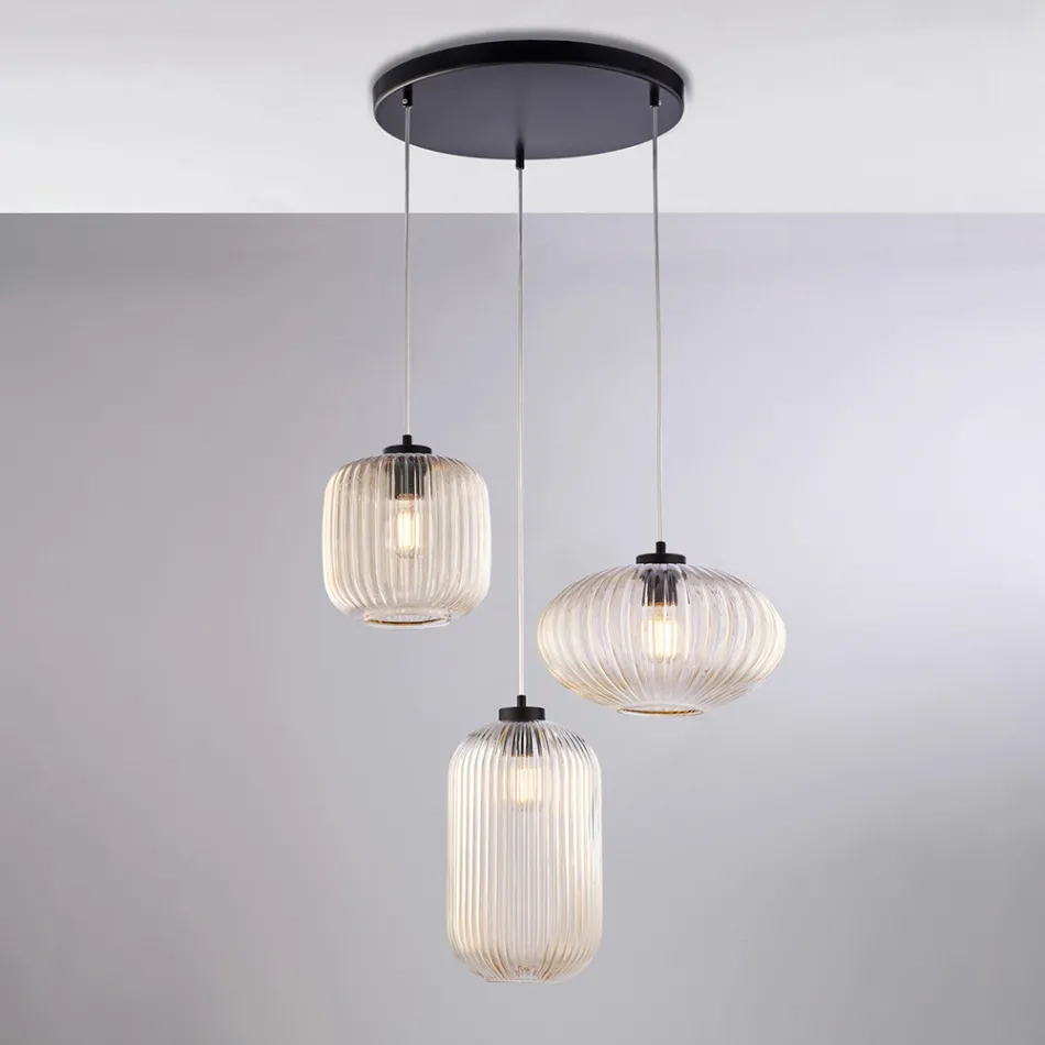 Zářivý designový doplněk ze skla a kovu, vyrobený v Itálii, se stylovým vzhledem - Tucana Viadurini