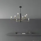 Světelný designový doplněk ze skla a kovu vyrobený v Itálii se stylovým vzhledem - Ursa Viadurini