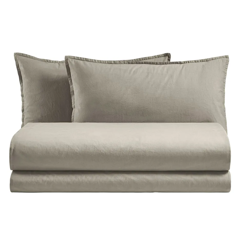 Kompletní dvojitý povlak na přikrývku z čisté bavlny barvené na oděvy – pochoutka Viadurini