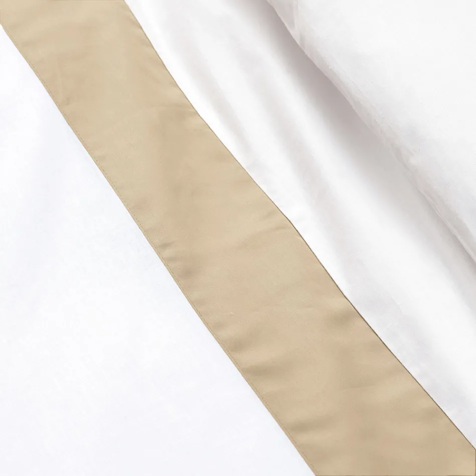 Kompletní jeden a půl povlak na přikrývku ze 100% bavlny a 10% bavlněného saténu - detail Viadurini