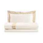 Kompletní jeden a půl povlak na peřinu ze 100% bavlny a 10% bavlněného saténu - detail Viadurini