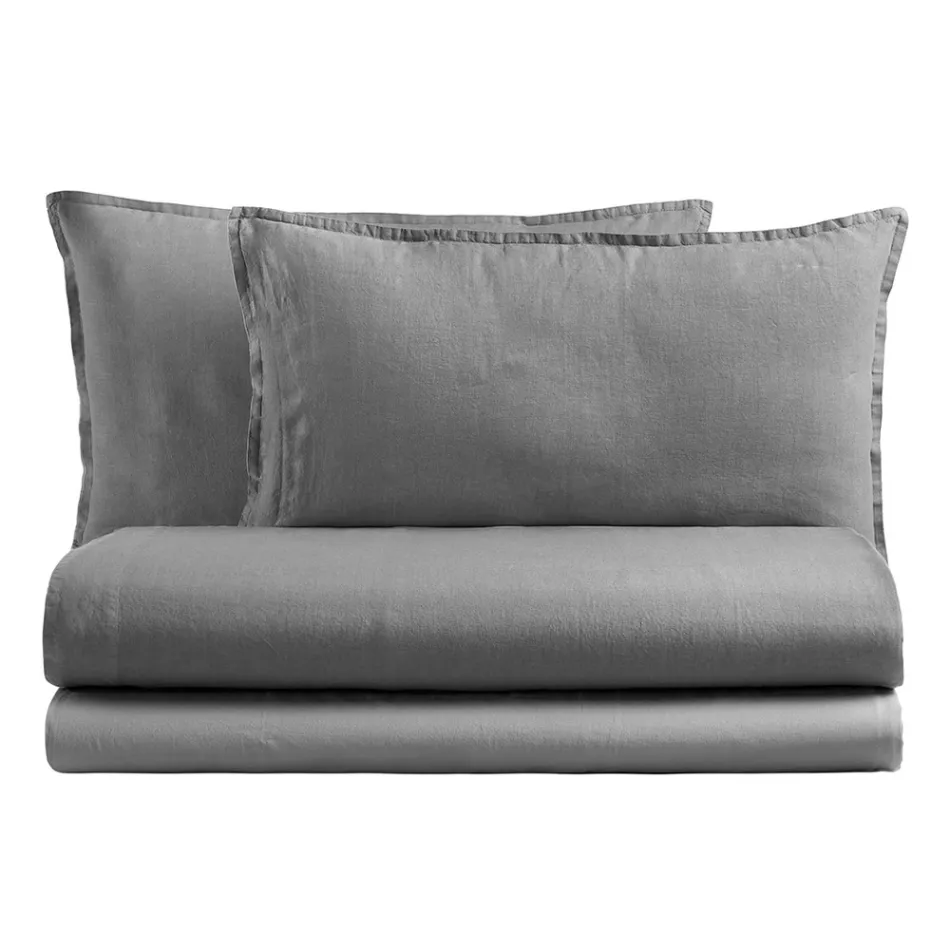 Kompletní manželská postel z čisté bavlny barvená a stínovaná – delikatesa Viadurini