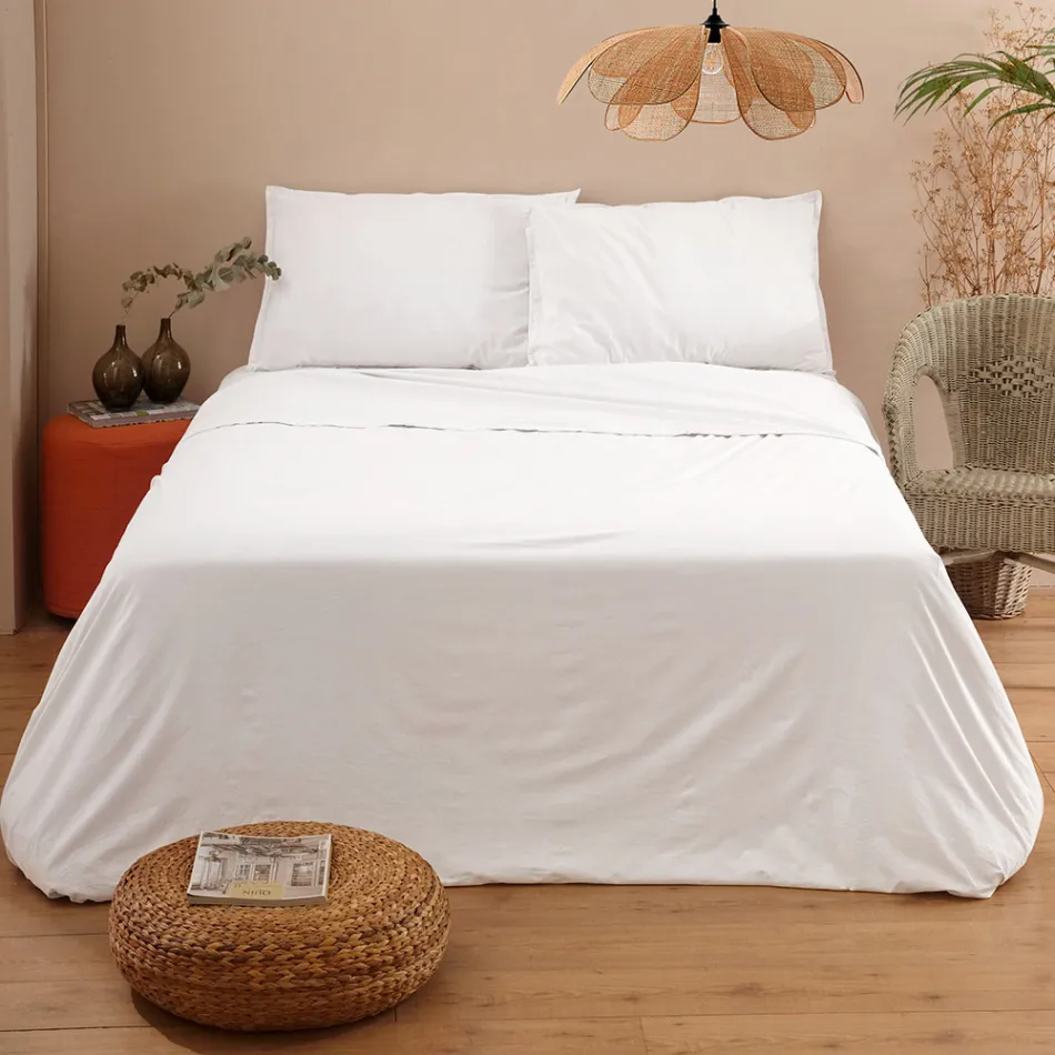 Kompletní manželská postel z čisté bavlny barvená a stínovaná – delikatesa Viadurini