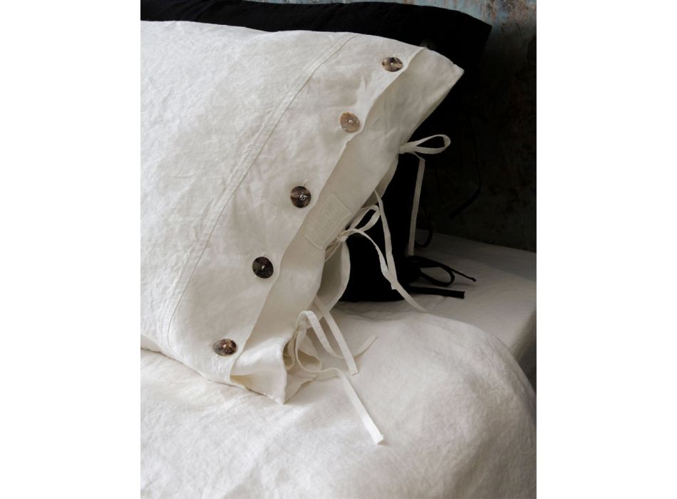 Light Linen Double Bed Set, italské luxusní povlečení - Amauris Viadurini