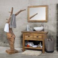 Složení 3 Koupelnový nábytek z teakového dřeva s pryskyřičným umyvadlem - Essence