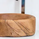 Složení 3 Koupelnový nábytek z teakového dřeva a Hi Macs® - mastek Viadurini