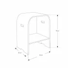 Složení 3 Závěsný koupelnový nábytek s umyvadlem z bílé pryskyřice - Dazzle Viadurini