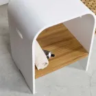 Složení 3 Závěsný koupelnový nábytek s umyvadlem z bílé pryskyřice - Dazzle Viadurini