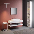 Složení 3 Zavěšený koupelnový nábytek z porcelánového kameniny 4 povrchové úpravy - Rambina Viadurini