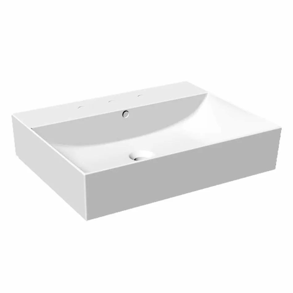 Složení 3 Zavěšený koupelnový nábytek z porcelánového kameniny 4 povrchové úpravy - Rambina Viadurini