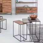 Složení 3 konferenční stolky z hliníku a oceli Homemotion - Salvio Viadurini