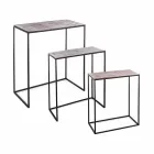 Složení 3 konferenční stolky z hliníku a oceli Homemotion - Salvio Viadurini