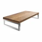 Složení 4 Koupelnový nábytek z teakového dřeva a chromované oceli - Beatles Viadurini