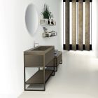 Složení 5 Samostatně stojící koupelnový nábytek z kovu, Ecolegna a luxusního kameniny - Cizco Viadurini