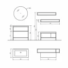 Složení 5 Samostatně stojící koupelnový nábytek z kovu, Ecolegna a luxusního kameniny - Cizco Viadurini