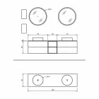 Složení 5 Závěsný koupelnový nábytek s dvojitým umyvadlem vyrobený v Itálii - Renga Viadurini