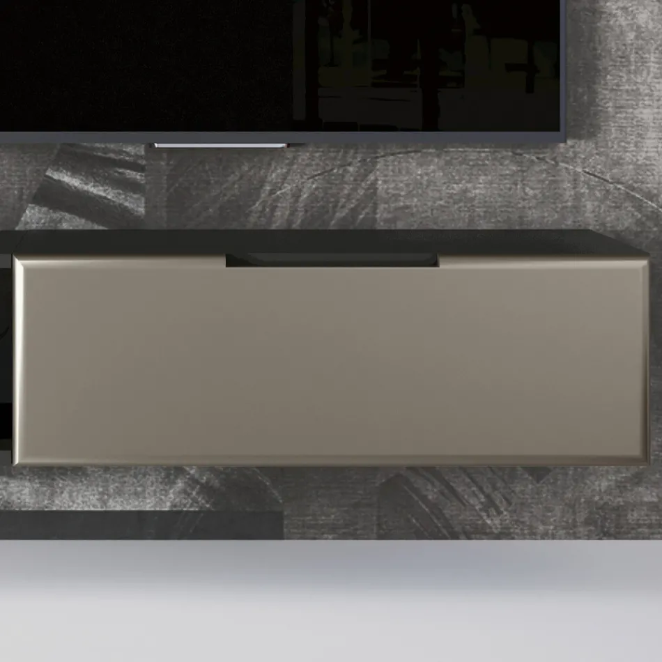 Moderní kompozice obývací stěny z MDF Made in Italy - Linn Viadurini