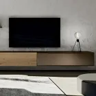 Moderní nástěnná kompozice v provedení severský vázaný dub a železná povrchová úprava - Iselin Viadurini