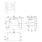 Složení koupelnového nábytku s hliněnými doplňky a zrcadlem - Patryk Viadurini