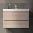 Složení koupelnového nábytku v dubovém melaminu - Becky Viadurini