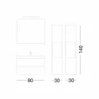 Složení koupelnového nábytku v dubovém melaminu - Becky Viadurini