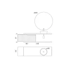 Koupelnová kompozice Tiffany modrá a dub se zrcadlem Made in Italy - Ermes Viadurini