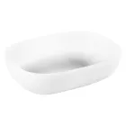 Bílá kompozice do koupelny se skříňkou, zrcadlem a doplňky - Sylviane Viadurini