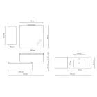 Složení koupelny Kompletní s umyvadlem, základnou proti poškrábání a zrcadlem Made in Italy - Sen Viadurini