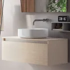 Kompozice koupelny Kompletní s umyvadlem, zrcadlem a podstavcem Made in Italy - Dream Viadurini