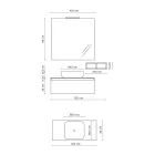 Kompozice koupelny Kompletní s umyvadlem, zrcadlem a podstavcem Made in Italy - Dream Viadurini