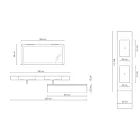 Kompozice koupelny se zrcadlem a dvojitým umyvadlem Made in Italy - Palom Viadurini