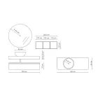 Kompozice koupelny Kompletní se zrcadlem, umyvadlem, podstavcem a deskou Made in Italy - Palom Viadurini