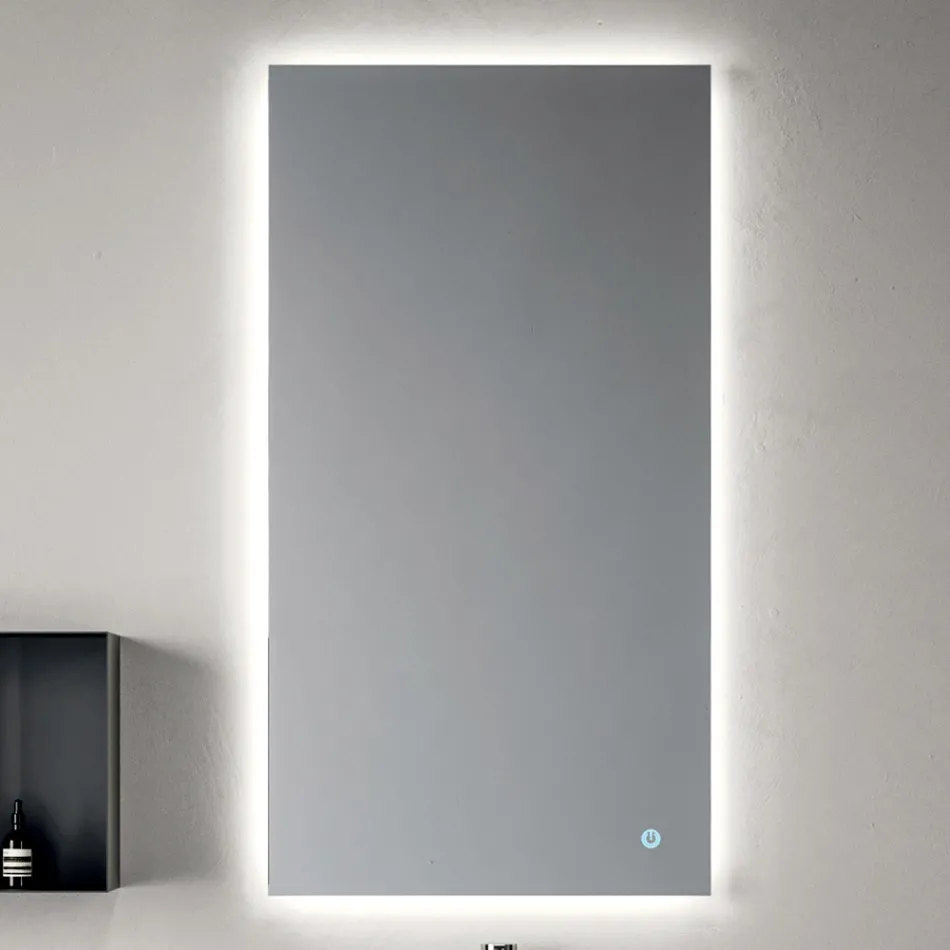 Koupelnová sestava skládající se z police s umyvadlem, nástěnných skříněk a zrcadla - Velaria Viadurini