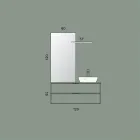 Koupelnová sestava včetně 1 podstavce se 2 zásuvkami, umyvadlem a zrcadlem - Orione Viadurini