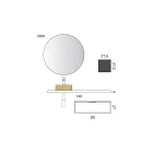 Koupelnová sestava včetně podstavce se zásuvkou, umyvadlem, zrcadlem a kostkou - Orione Viadurini