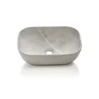 Koupelnová sestava s 1 zásuvkou, 2 dubovými policemi, umyvadlem a zrcadlem - Titan Viadurini