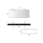 Koupelnová sestava s 1 bílou zásuvkou, zrcadlem a policí Marquina HPL - Velaria Viadurini