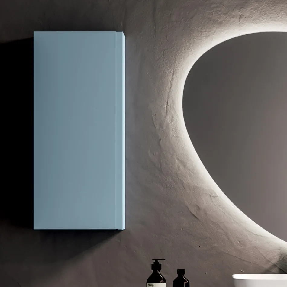 Koupelnová sestava se 2 podstavci, každá s 1 zásuvkou a zrcadlem - titanová Viadurini