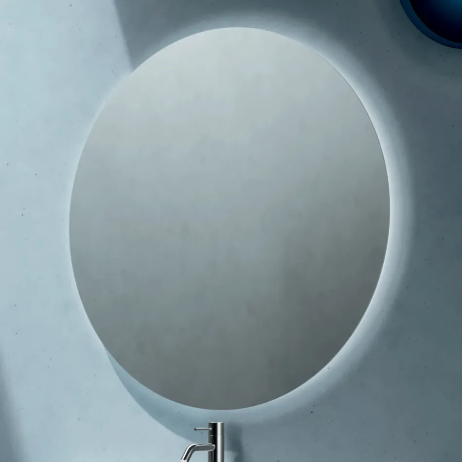 Koupelnová sestava se 2 zásuvkami, 1 otevřenou přihrádkou a zrcadlem - Titan Viadurini