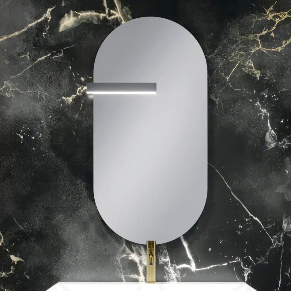 Koupelnová sestava se 2 matně bílými zásuvkami, umyvadlem a zrcadlem - Elios Viadurini