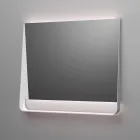 Koupelnová sestava se 2 zásuvkami, bílým umyvadlem, zrcadlem a nástěnnou skříňkou - Elios Viadurini