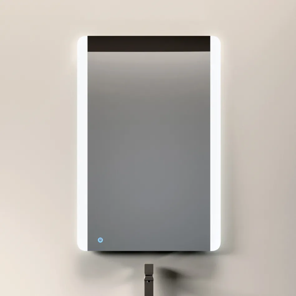 Koupelnová sestava se 3 matně holubě šedými zásuvkami, zrcadlem a umyvadlem - Velaria Viadurini