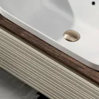 Koupelnová sestava se 4 zásuvkami, umyvadlem, zrcadlem a otevřenými policemi - Elios Viadurini