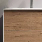 Koupelnová kompozice s medovým dubovým základem, umyvadlem a zrcadlem Made in Italy - Kilo Viadurini